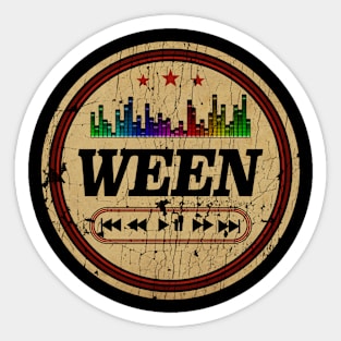 Graphic Ween Name Retro Distressed Cassette Tape Vintage Sticker